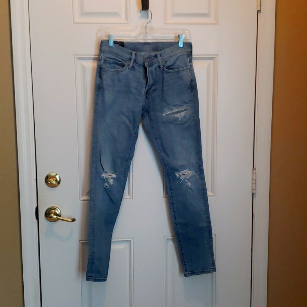 Abercrombie and Fitch boys Jeans, light wash, distressed